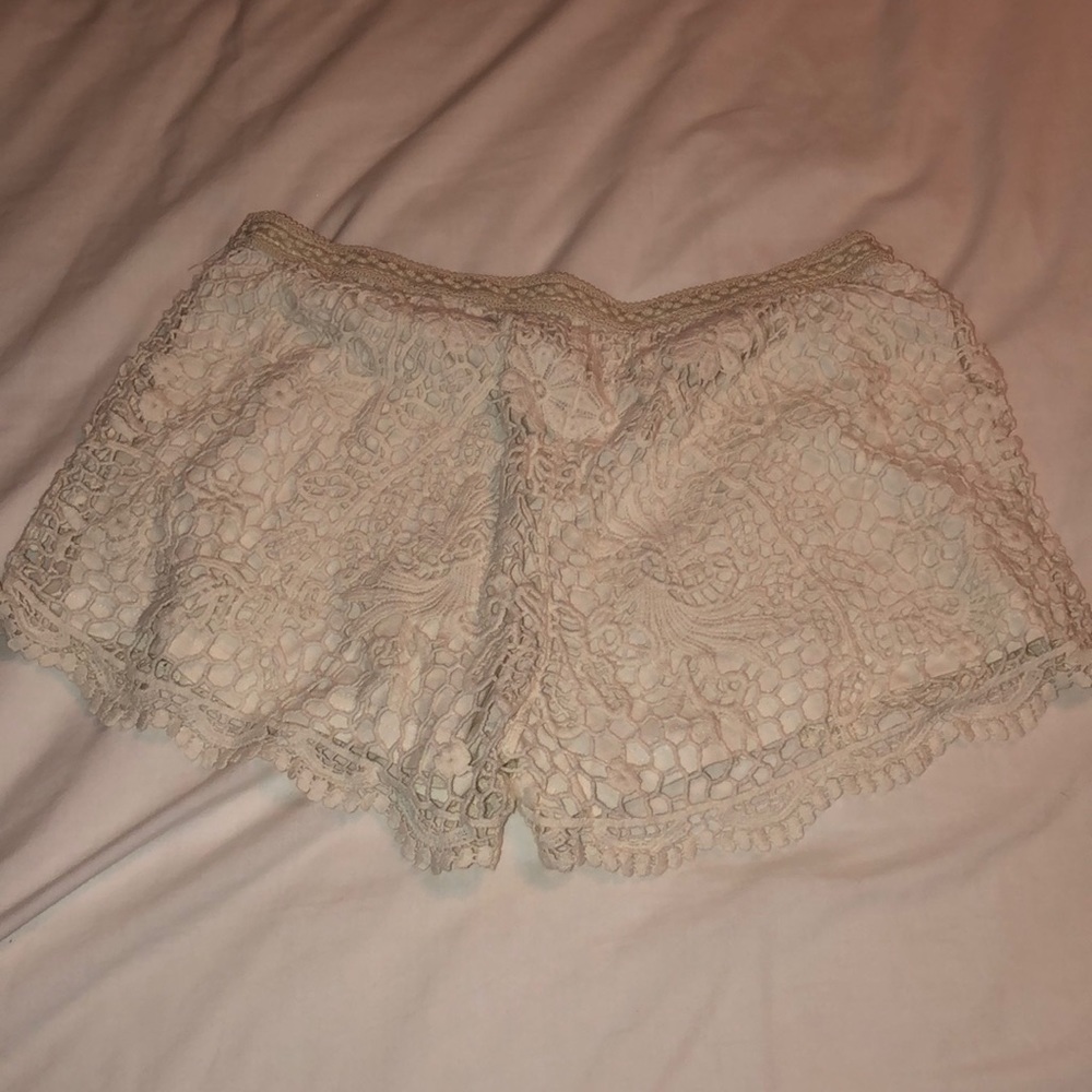 lace shorts with second layer underneath